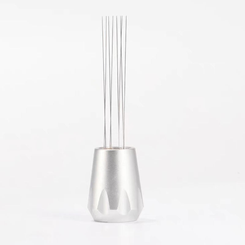 Espresso Coffee Stirrer barista Agujas agitadoras para Espresso Distribution Mango con corte de diamante y Agujas distribuidoras de soporte