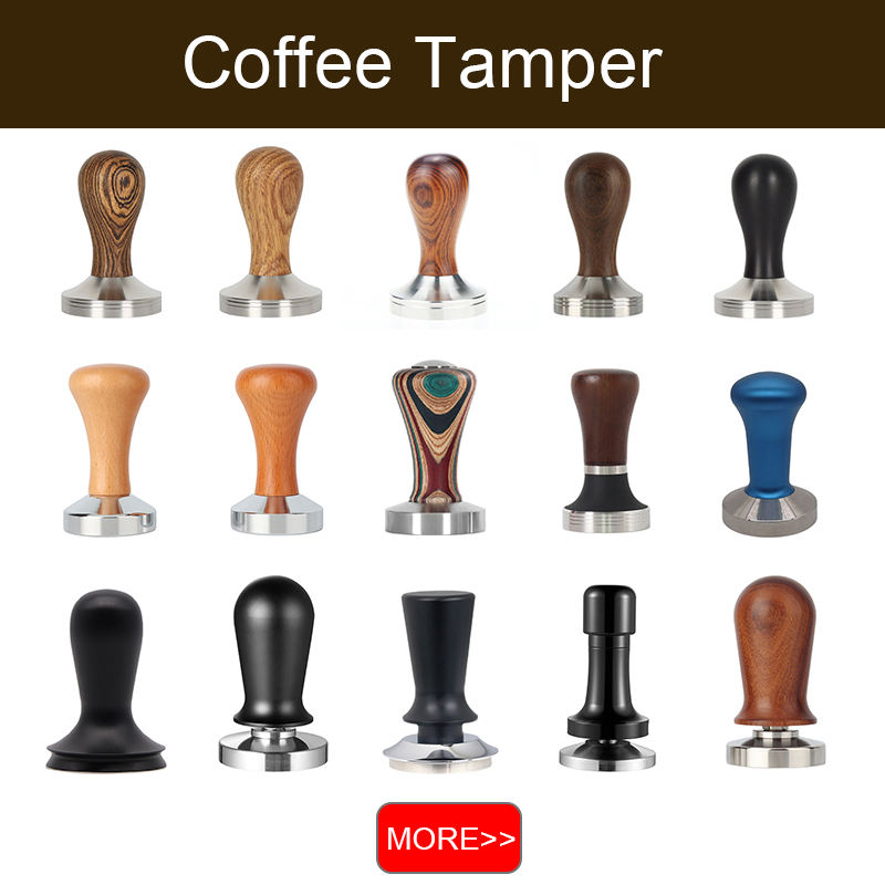 3 agujeros Filtro de café de madera Tamper Set Holder Accesorios para máquinas de espresso de madera Tamper Mat Stand Tamper Station para Cafe Home Hotel Restaurant Bar