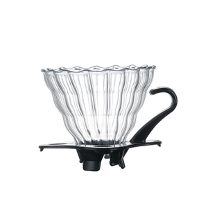 Venta caliente Coffee Dripper V60 Filtro de café de vidrio a prueba de calor para Barista Coffee Brewing Cup 2-4Cups